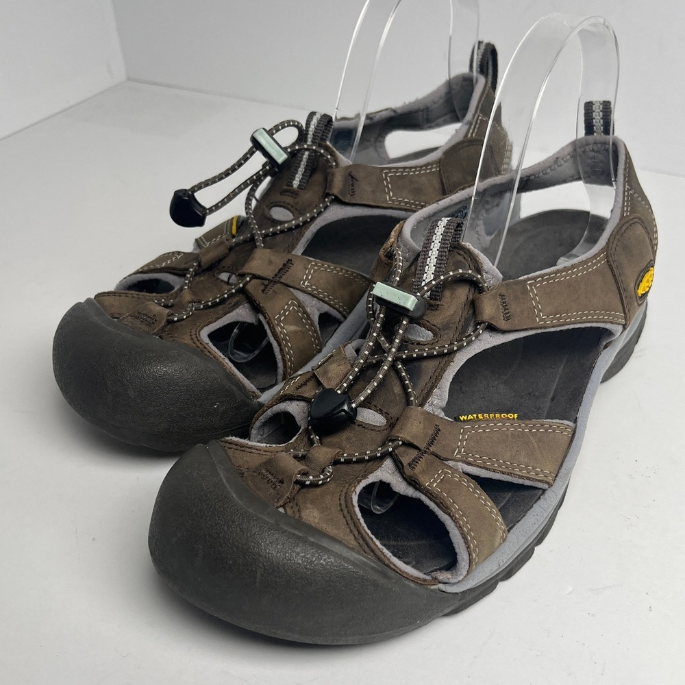 KEEN Newport H2 Mens 11 Brown Leather Waterproof‎ Closed Toe Hiking Sandals